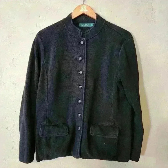 Lauren Ralph Lauren officer's jacket size XL black - Picture 1 of 4